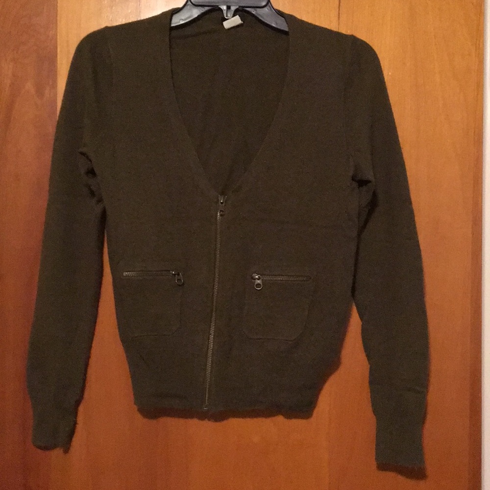 J Crew Zip Up Cardigan